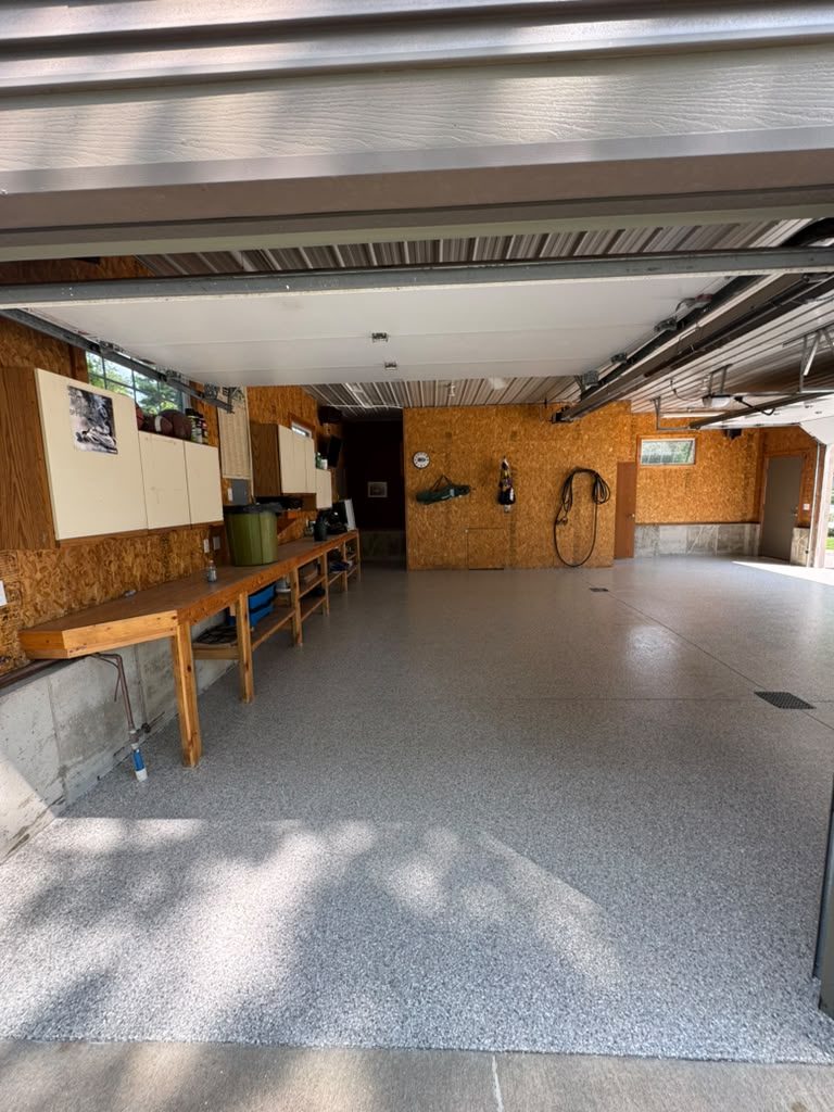 After -- finished Penntek flake floor