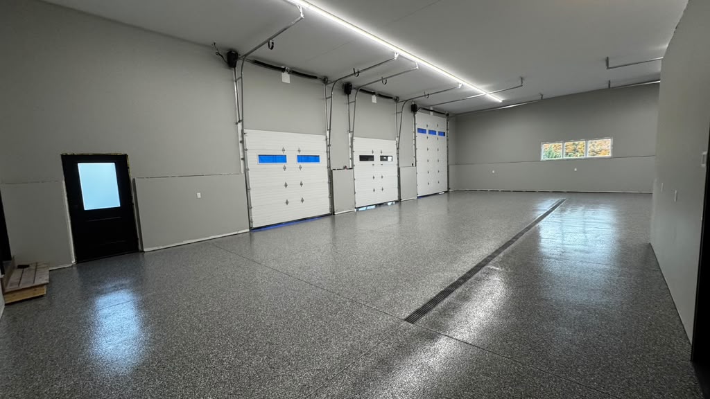 Three-Bay Garage with Drain Trench